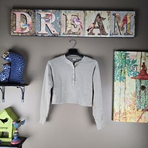 Aritzia Wilfred Free Mavis Crop Henley Xs